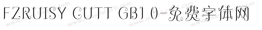 FZRUISY CUTT GB1 0字体转换